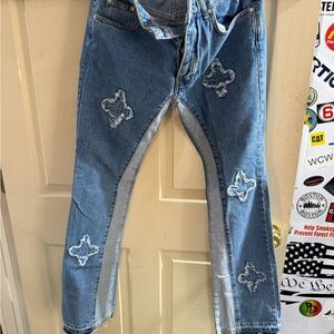 Boohoo MAN Light Blue Washed Denim Jeans